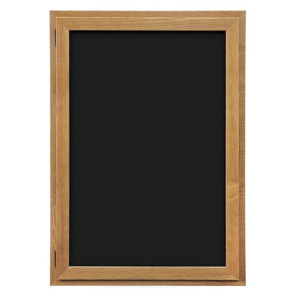 Outdoor Enclosed Combo Board, 72"x36", Black Frame/Black & Buff
